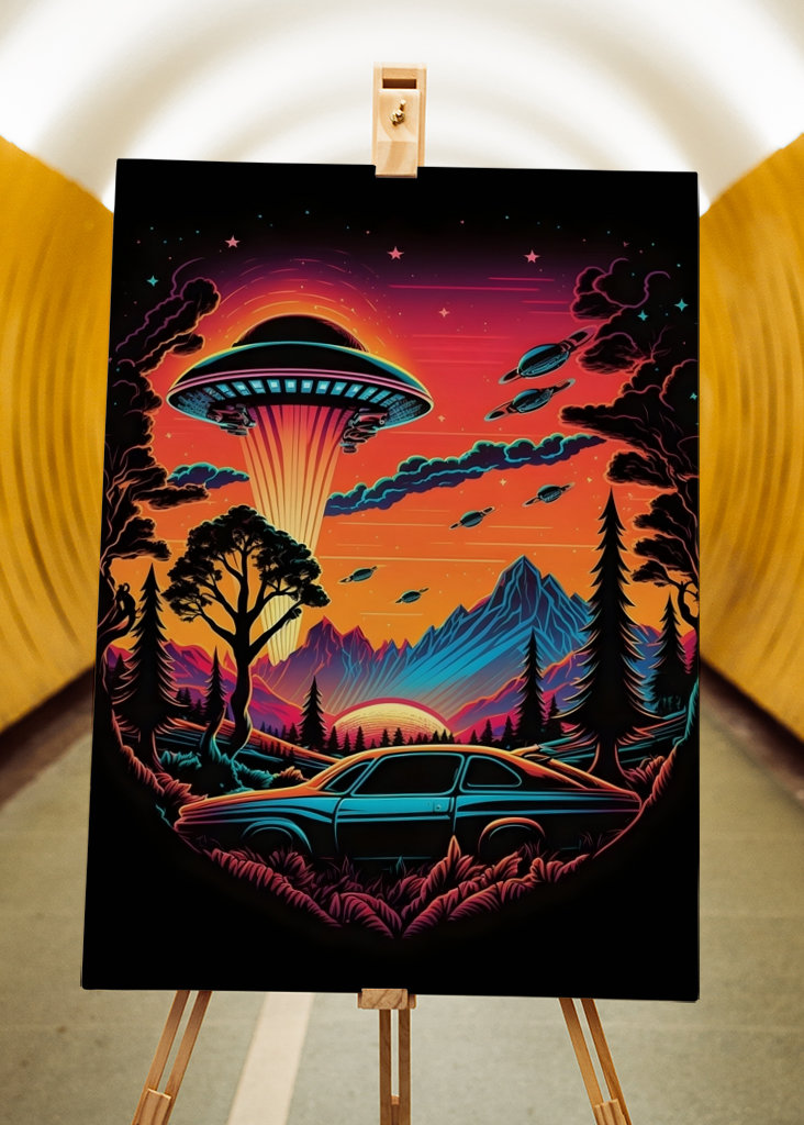 Ufo Spaceship in the Forest