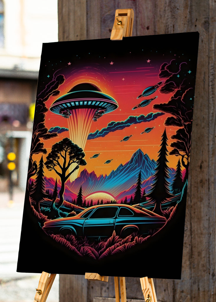 Ufo Spaceship in the Forest