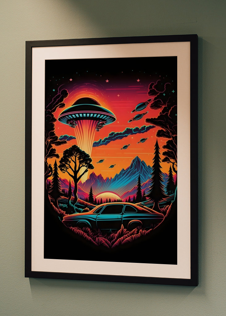 Ufo Spaceship in the Forest