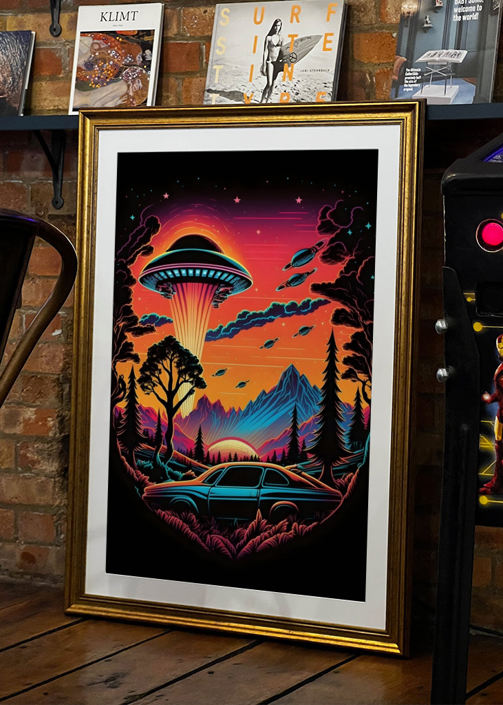 Ufo Spaceship in the Forest