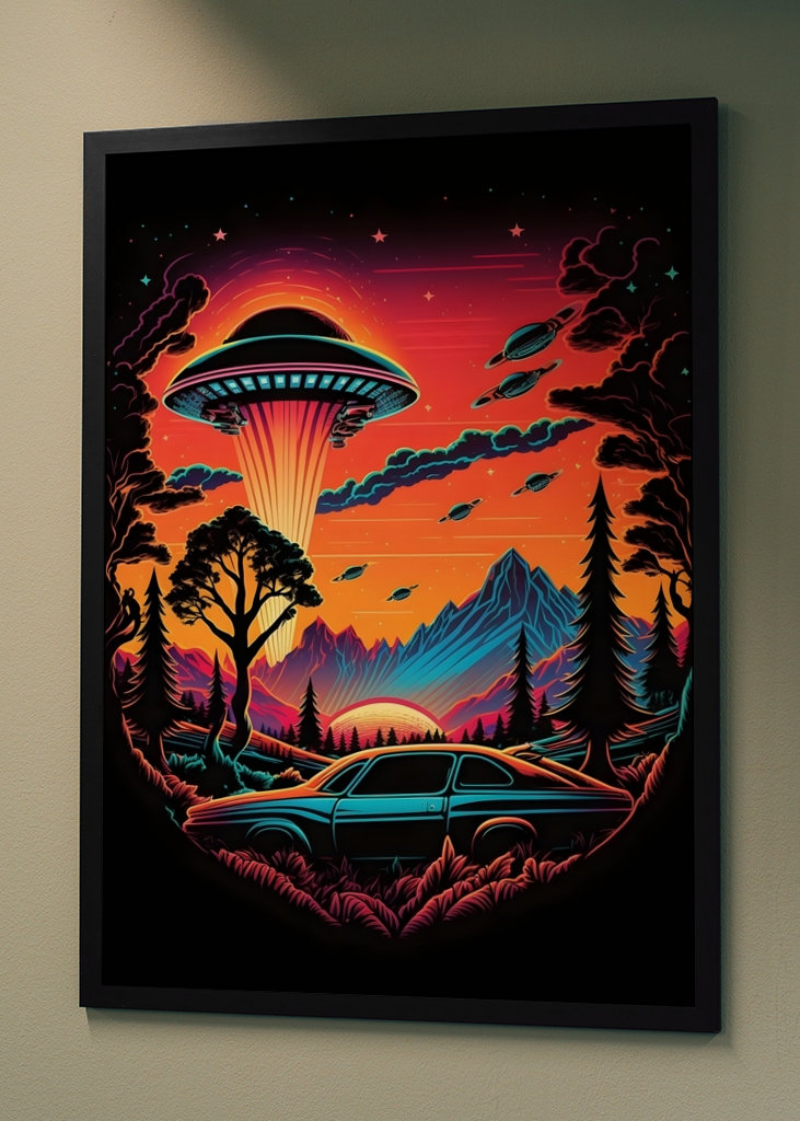 Ufo Spaceship in the Forest