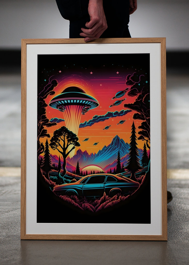 Ufo Spaceship in the Forest