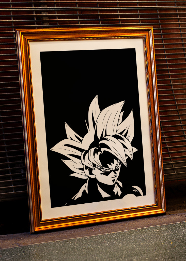 Goku Black and White