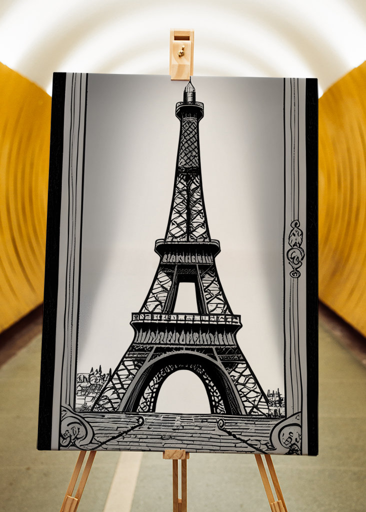 Monochromatic Eiffel Tower