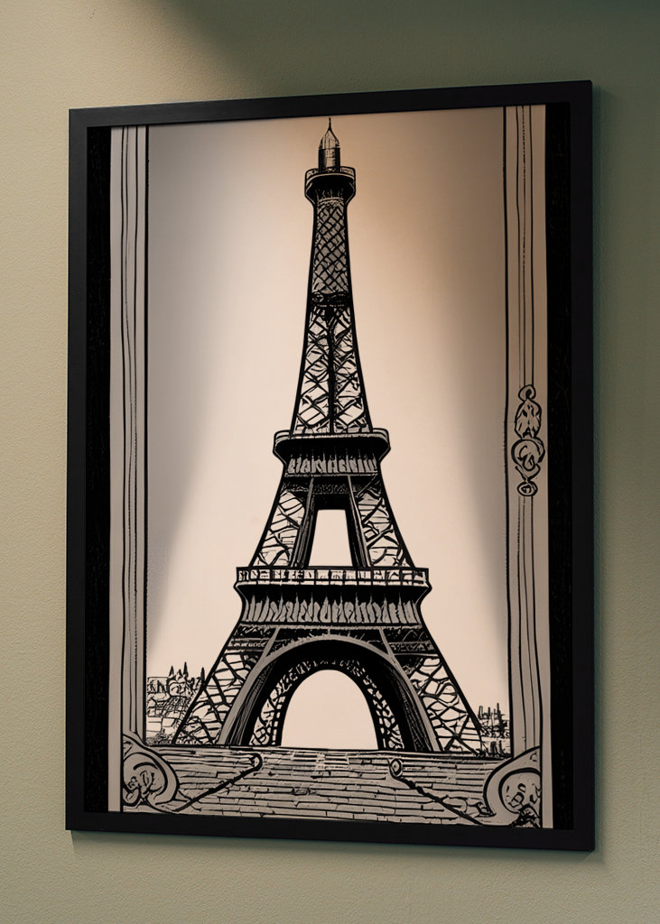Monochromatic Eiffel Tower