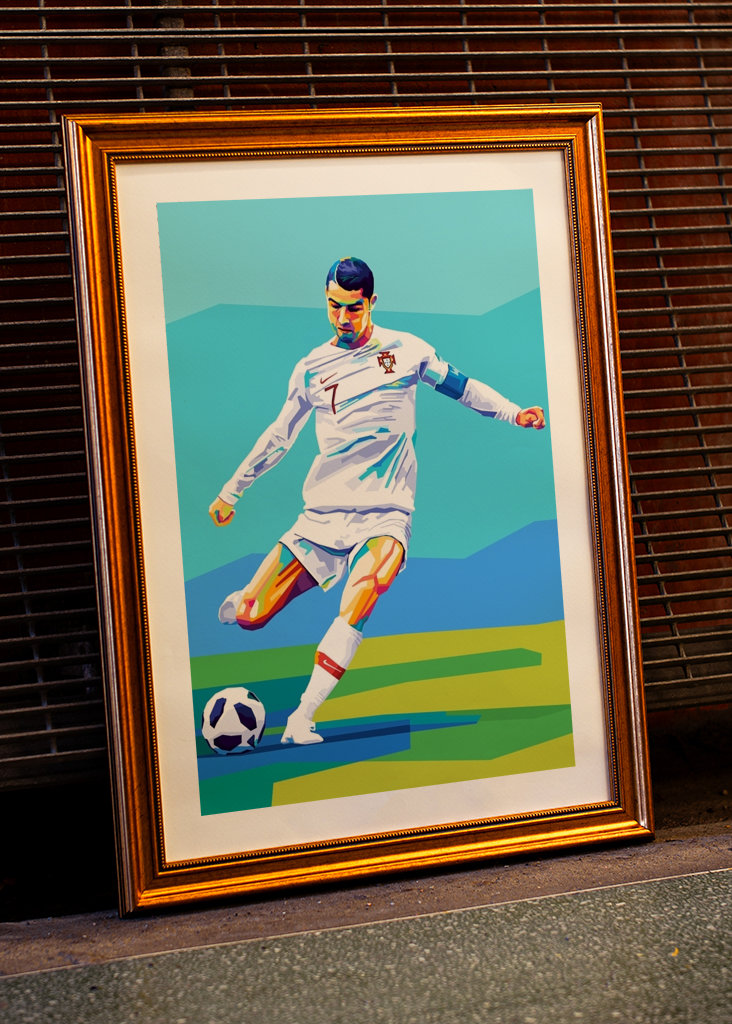 Cristiano Ronaldo Wpap Pop Art