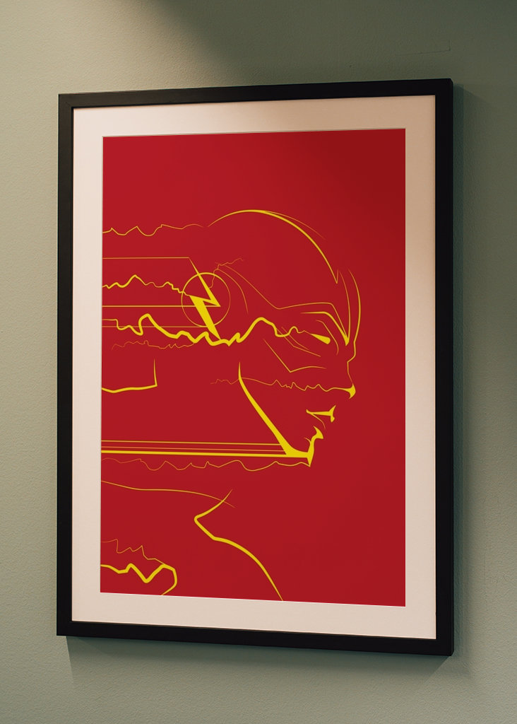 the flash line art