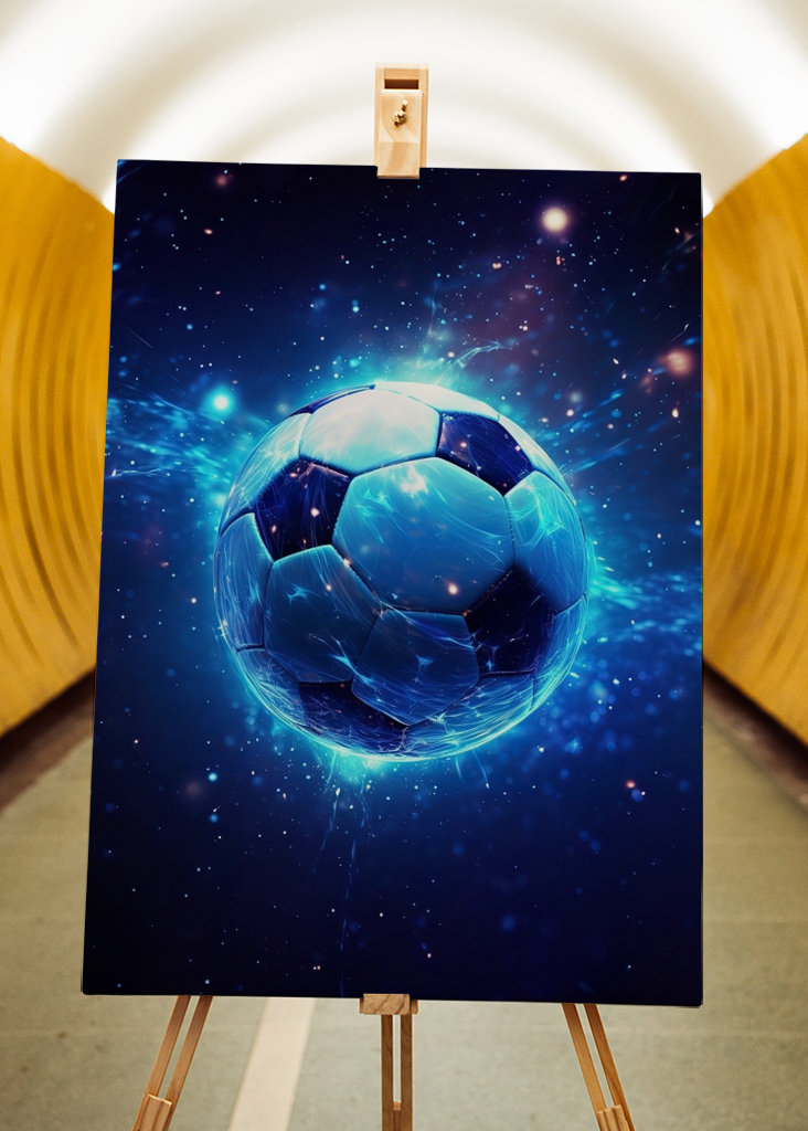 Football Soccer Ball Blue