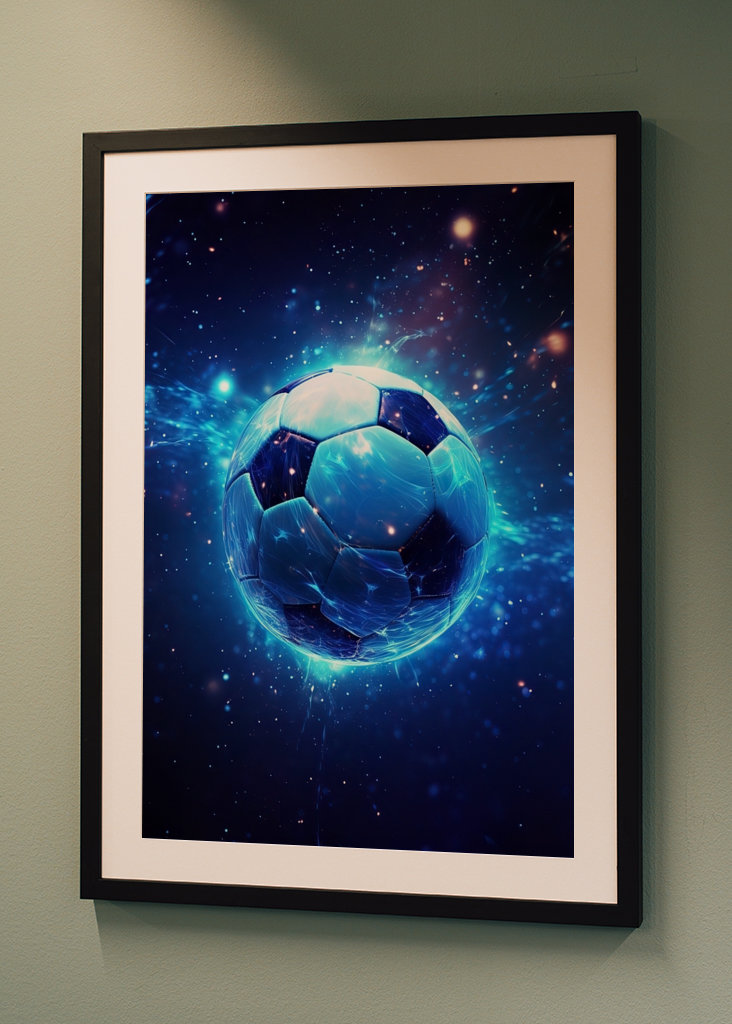 Football Soccer Ball Blue