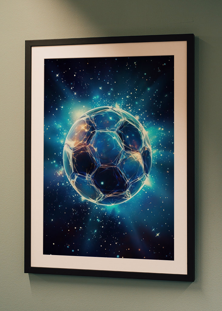 Fußball Blau Sterne