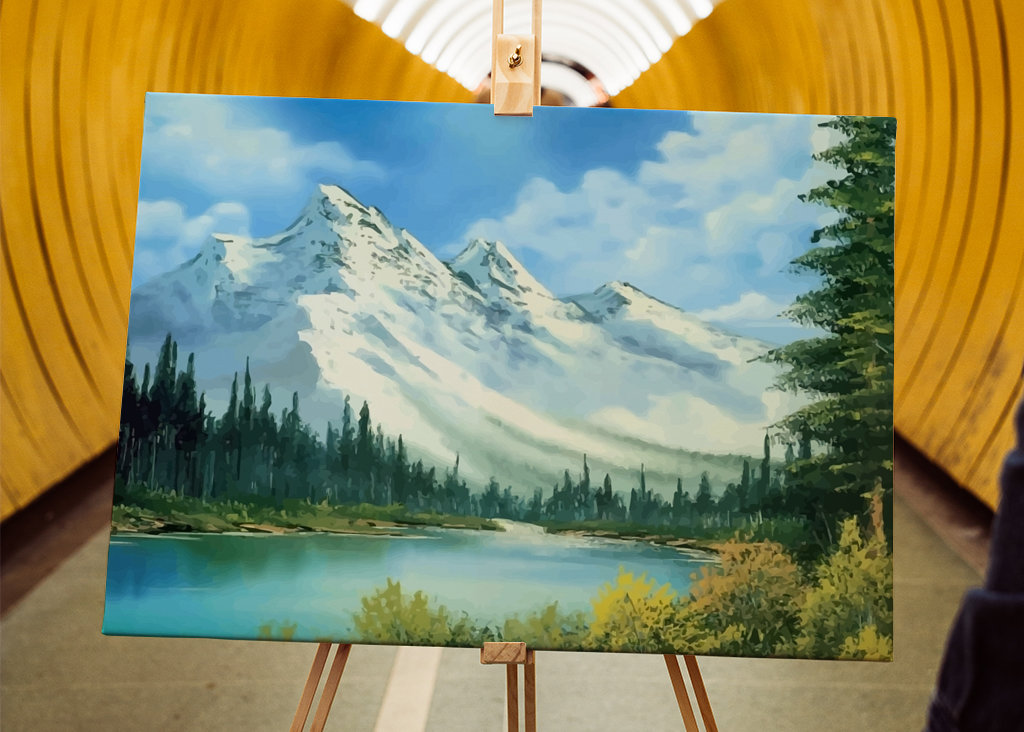 snø, fjell, elveutsikt;