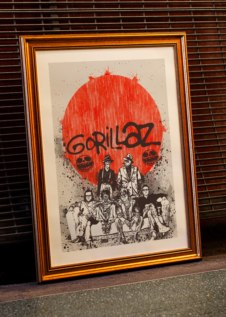 gorillaz japan style 3 posters & prints by Al gazali - Printler