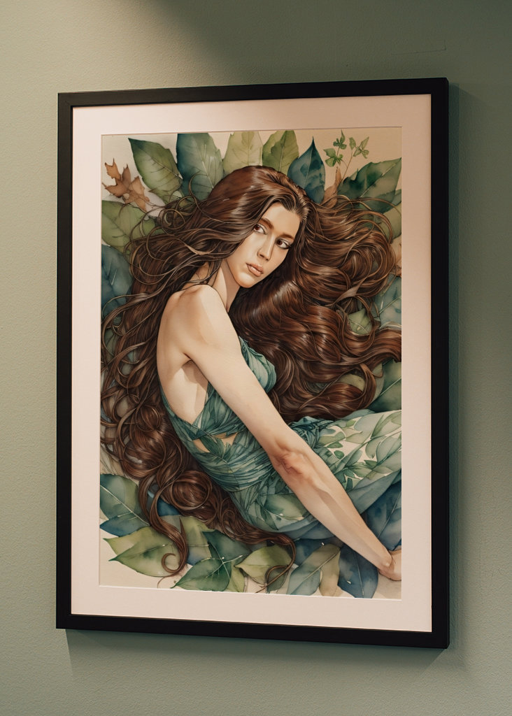 Kobieta leżąca wśród liści