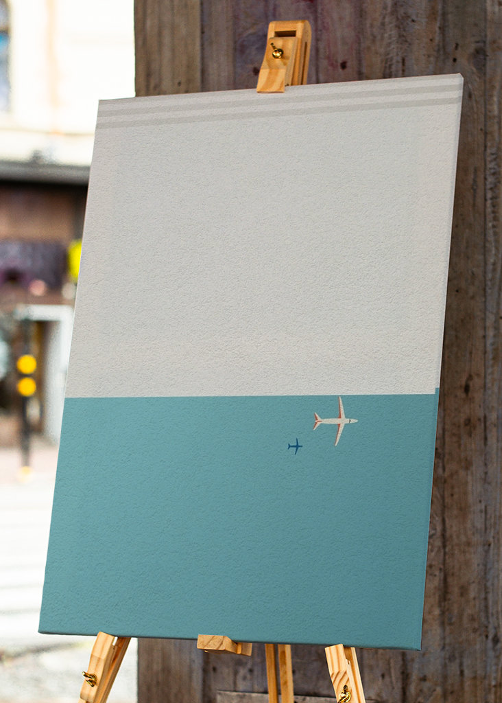 Vista dall'alto dell'aereo