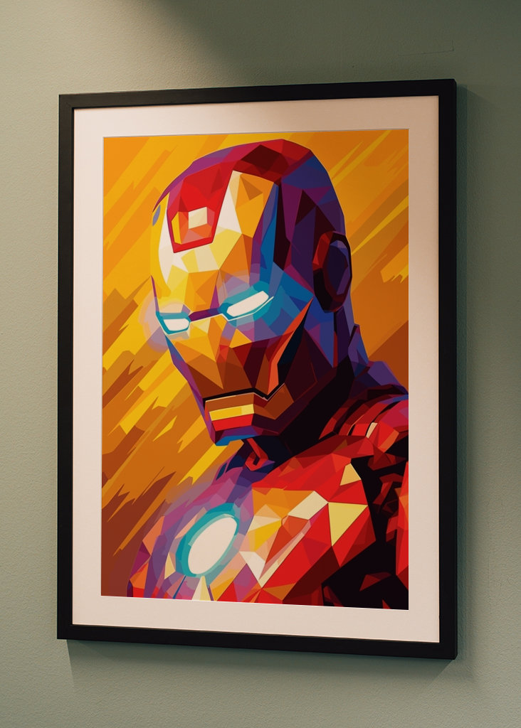 Iron Man Marvel Pop art WPAP
