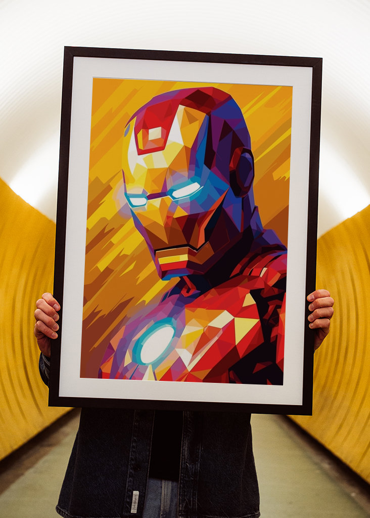 Iron Man Marvel Pop art WPAP