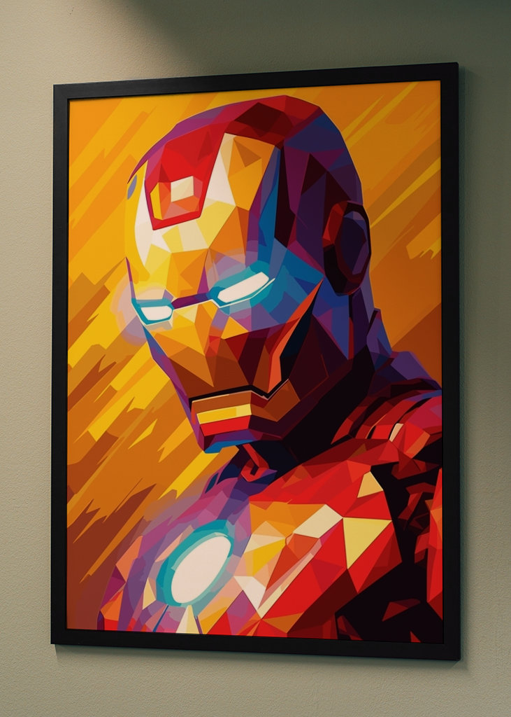 Iron Man Marvel Pop art WPAP