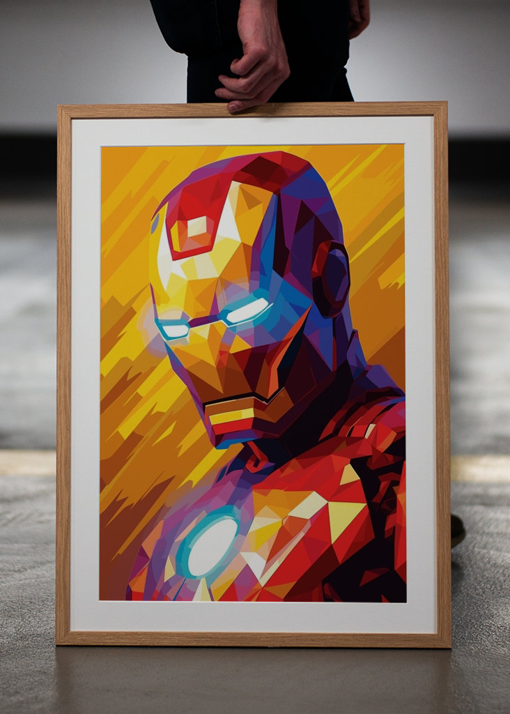 Iron Man Marvel Pop art WPAP