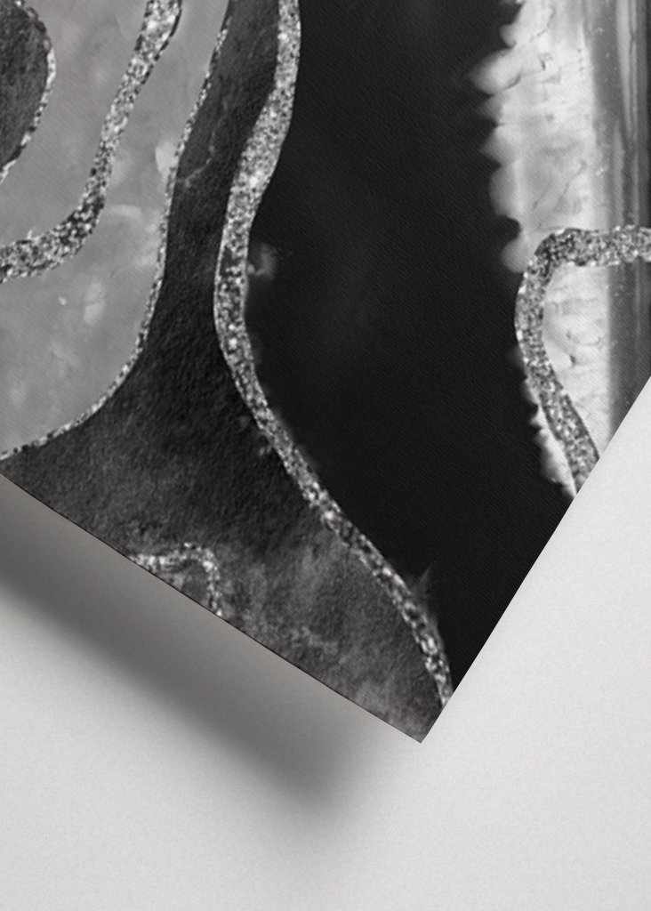 Agata di marmo grigio nero bianco 