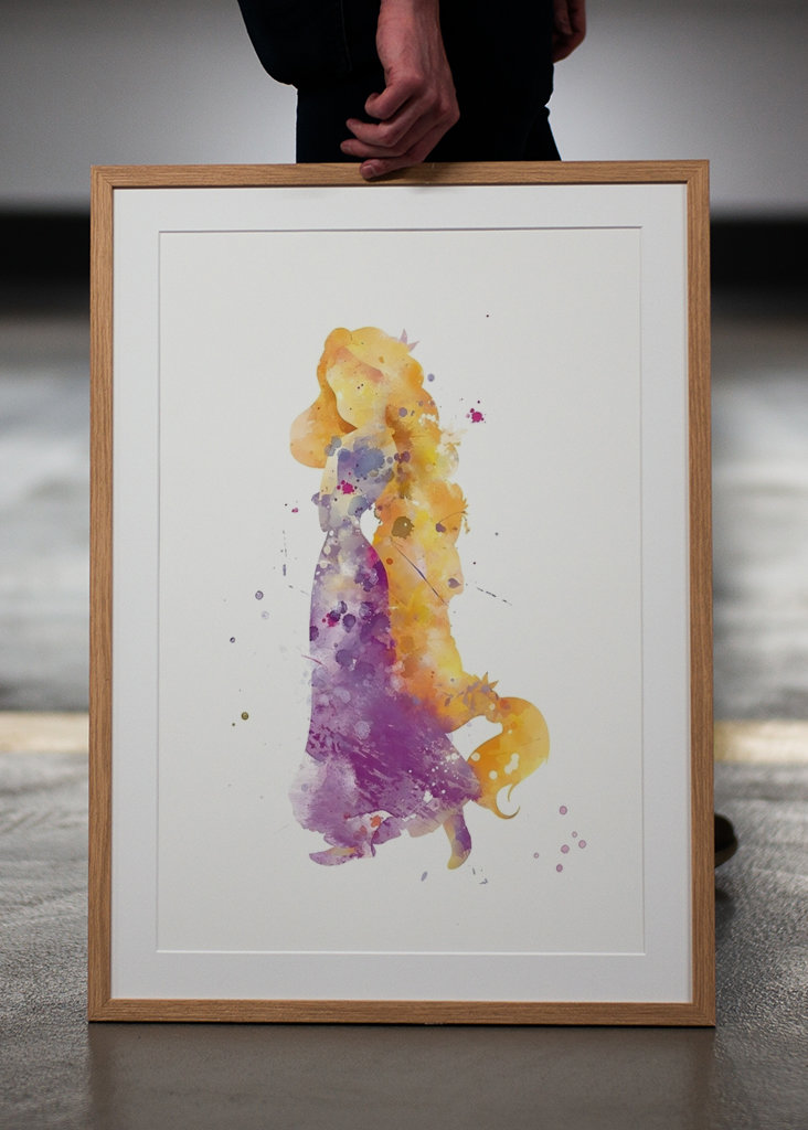 Aquarelle Princesse Raiponce