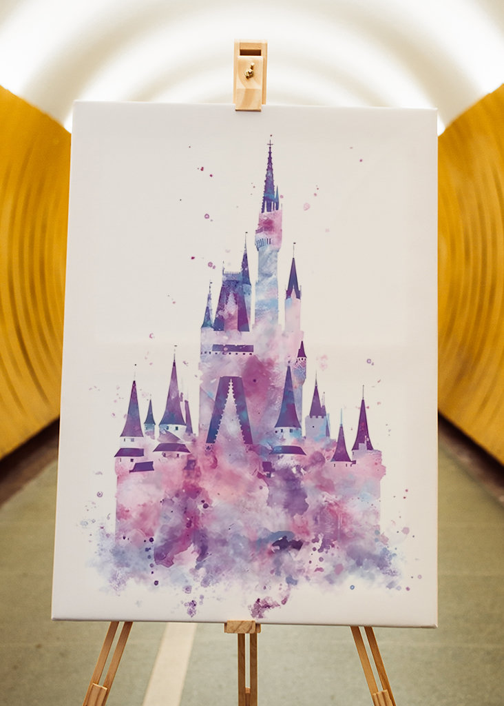 Cinderella Castle Watercolor