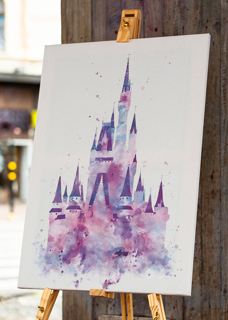 Cinderella Castle Watercolor