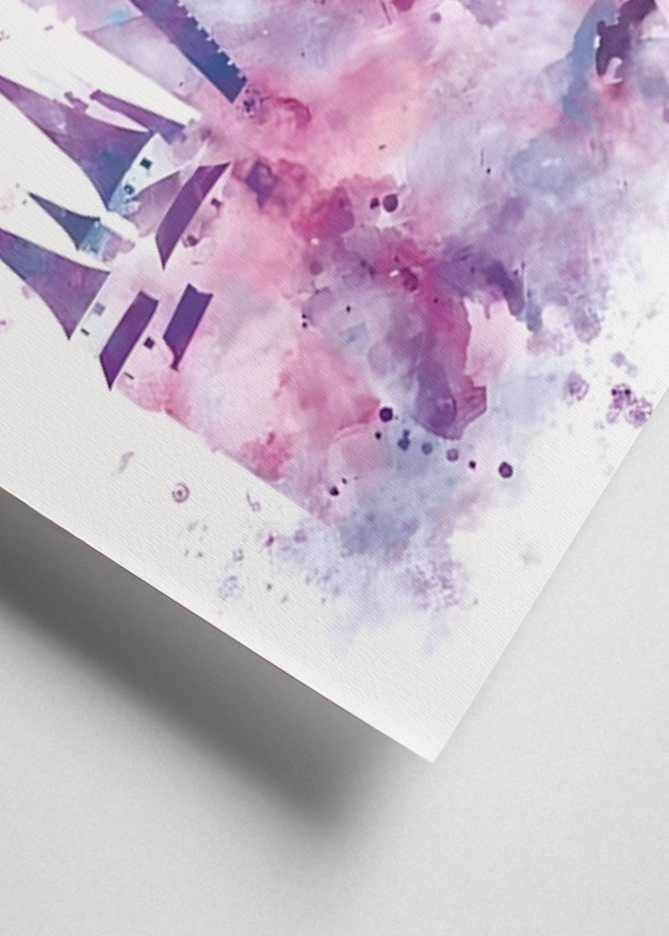 Cinderella Castle Watercolor