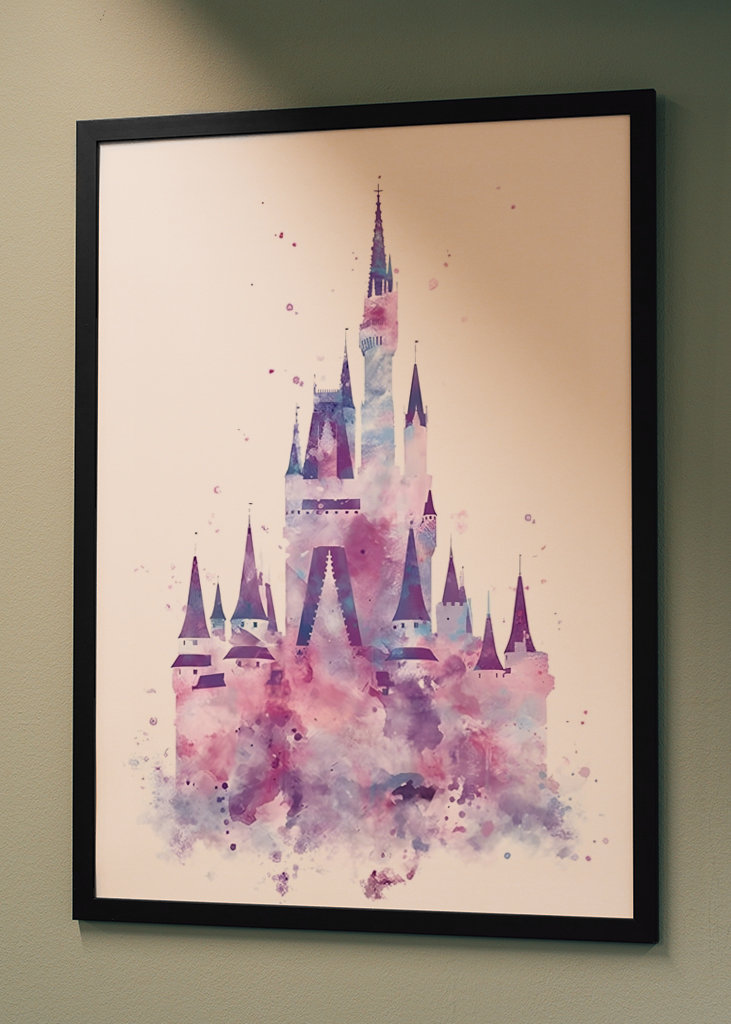 Cinderella Castle Watercolor