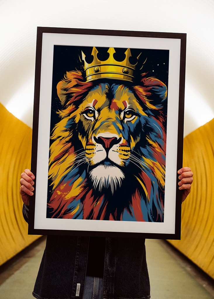 Lion with a Crown - Pop Art