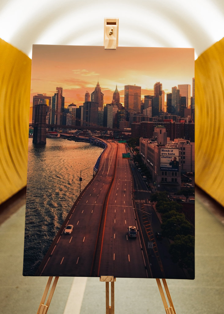 Solnedgang i New York City