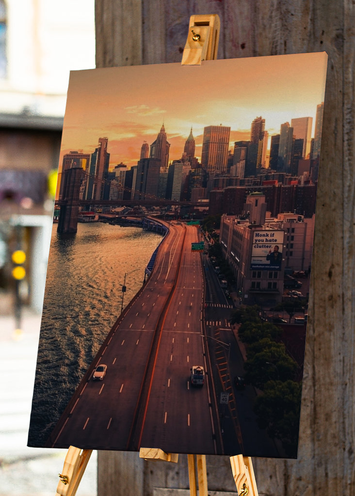 Solnedgang i New York City