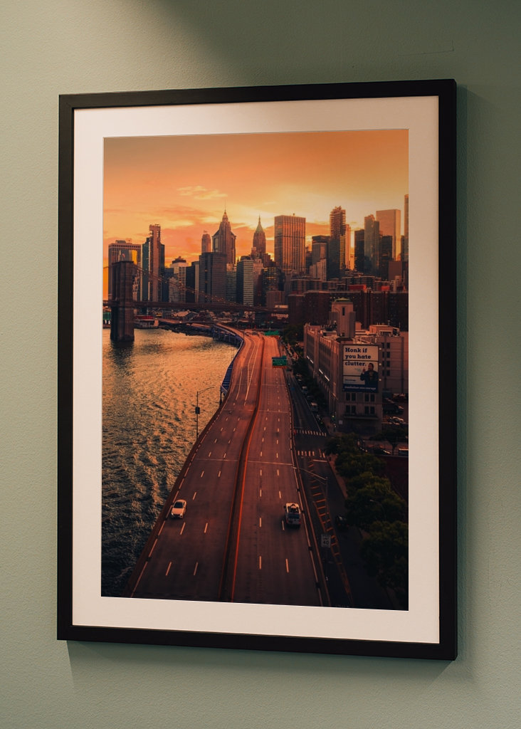 Solnedgang i New York City