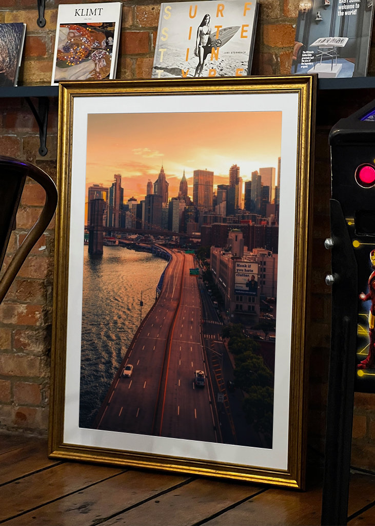 Solnedgang i New York City