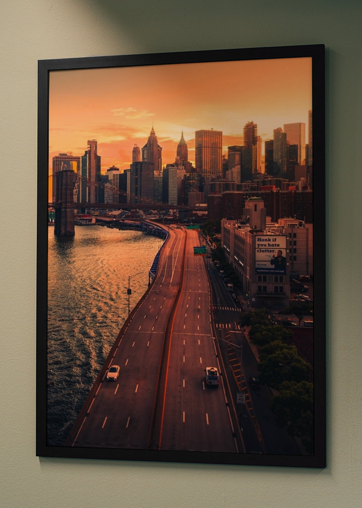 Solnedgang i New York City