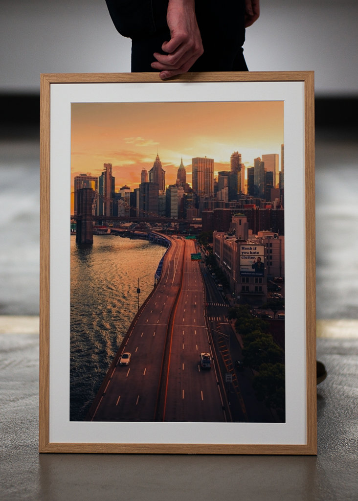 Solnedgang i New York City