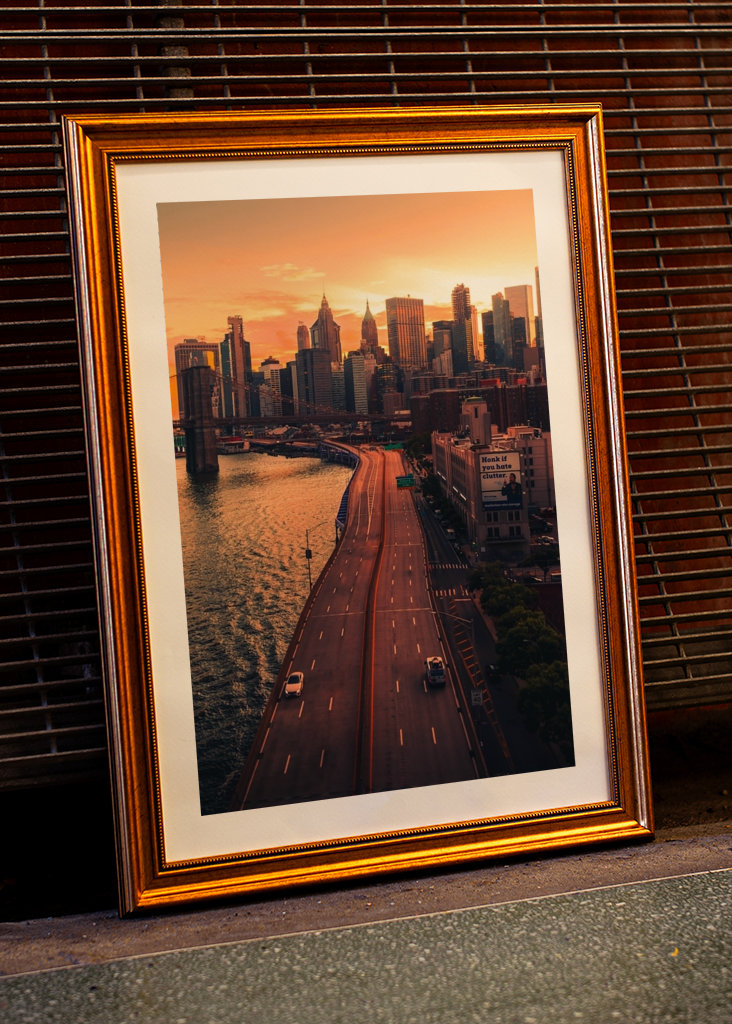 Solnedgang i New York City