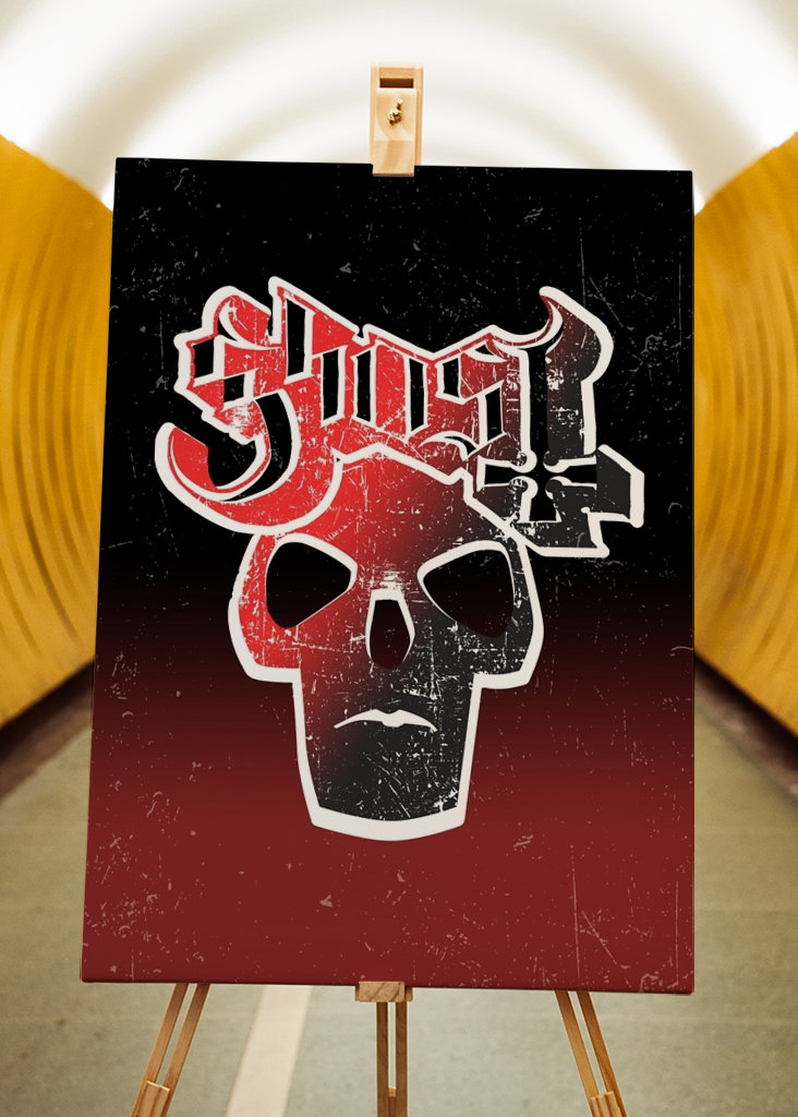 Ghost Band Logo Vintage Grunge