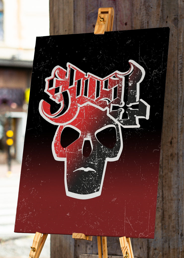 Ghost Band Logo Vintage Grunge