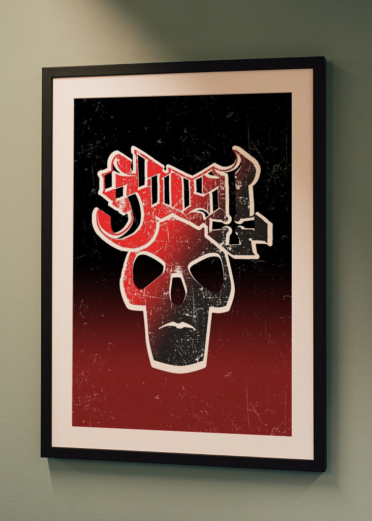 Ghost Band Logo Vintage Grunge