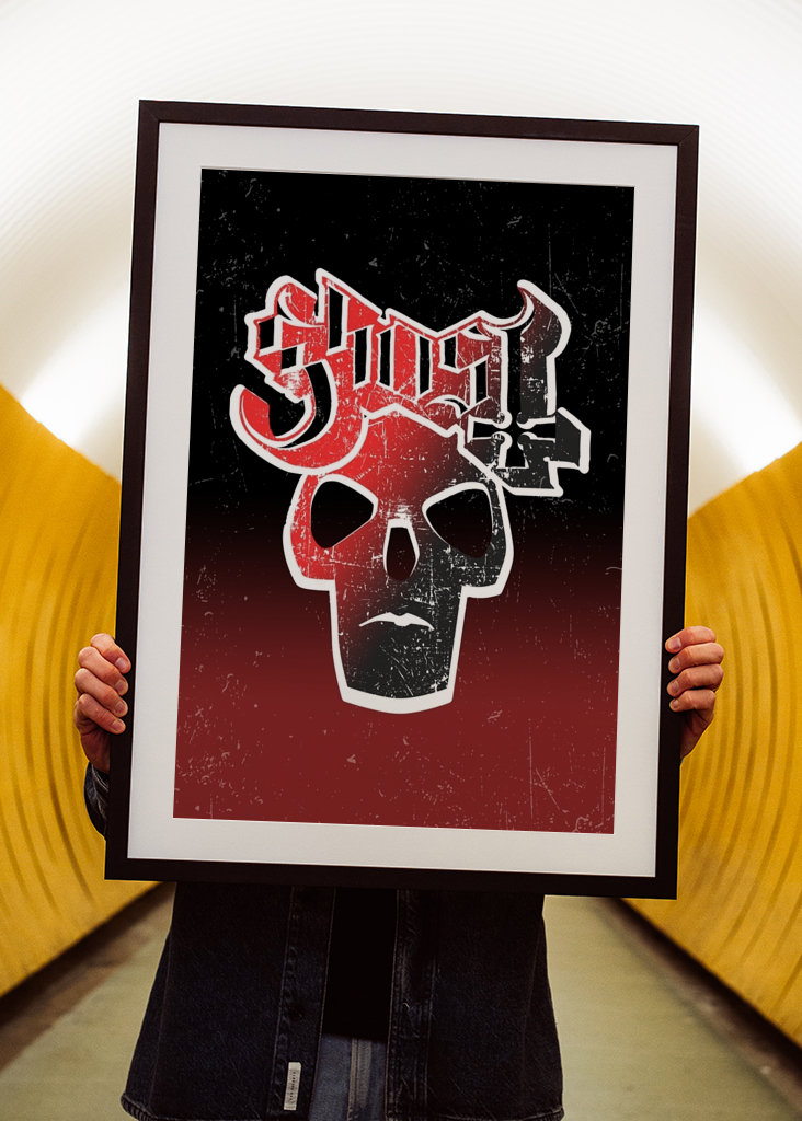 Ghost Band Logo Vintage Grunge