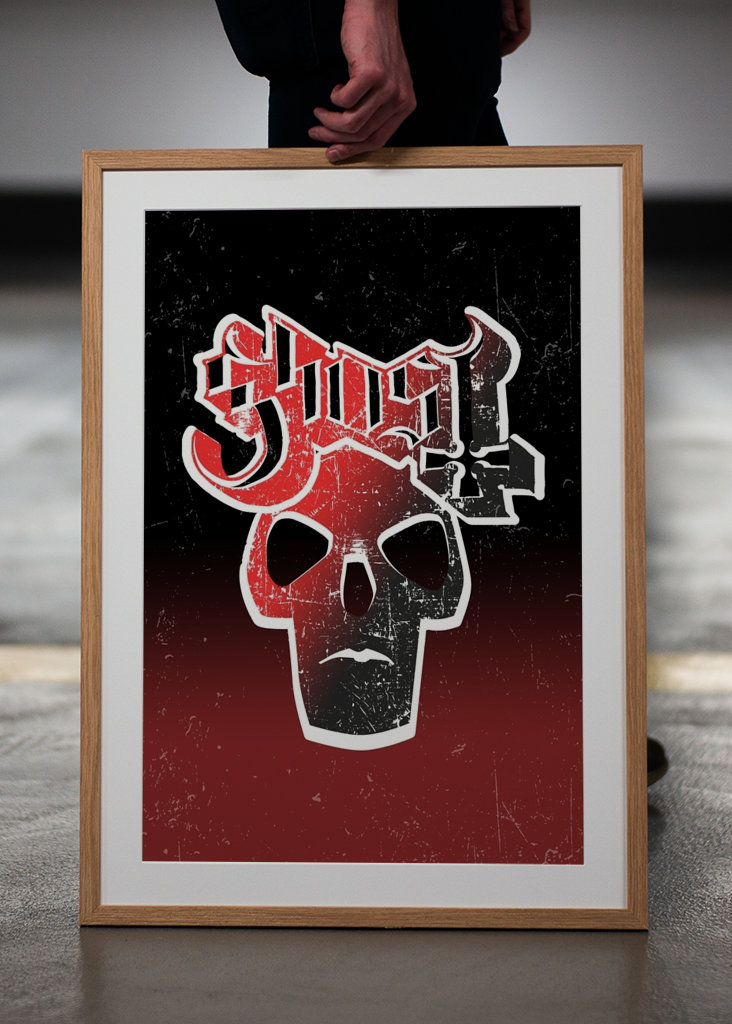 Ghost Band Logo Vintage Grunge