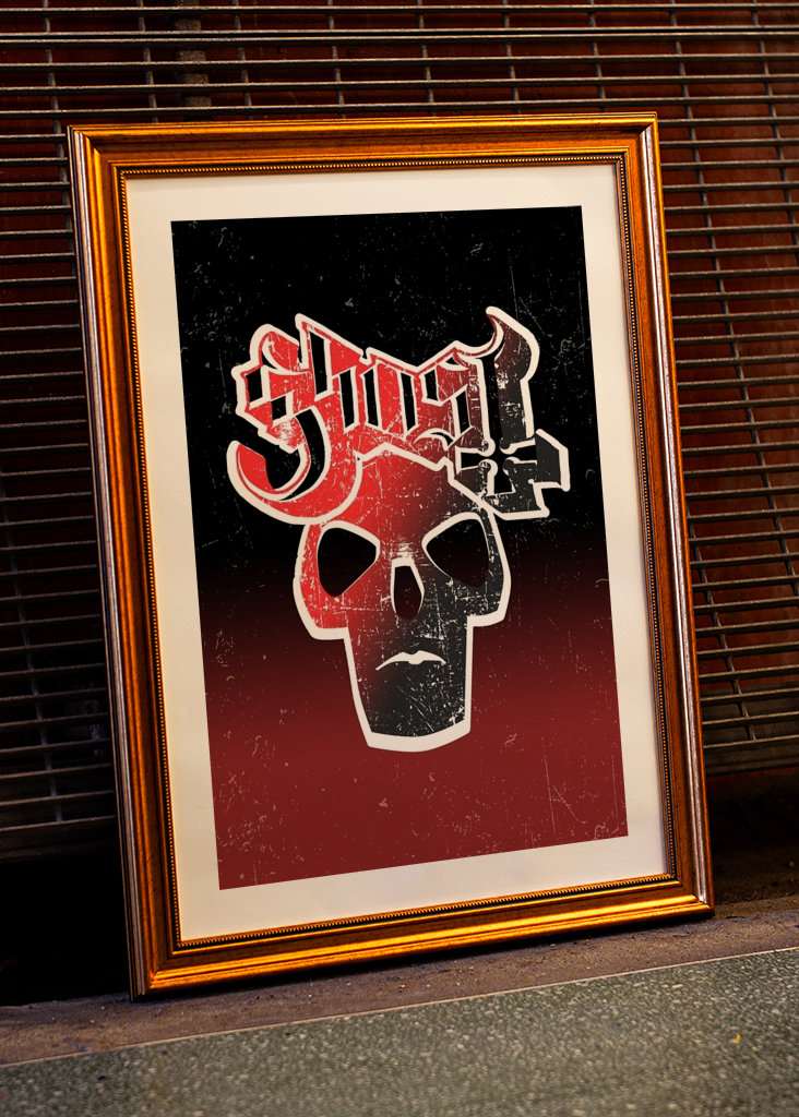 Ghost Band Logo Vintage Grunge