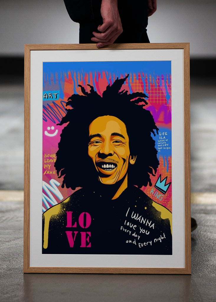 Bob Marley Pop Art