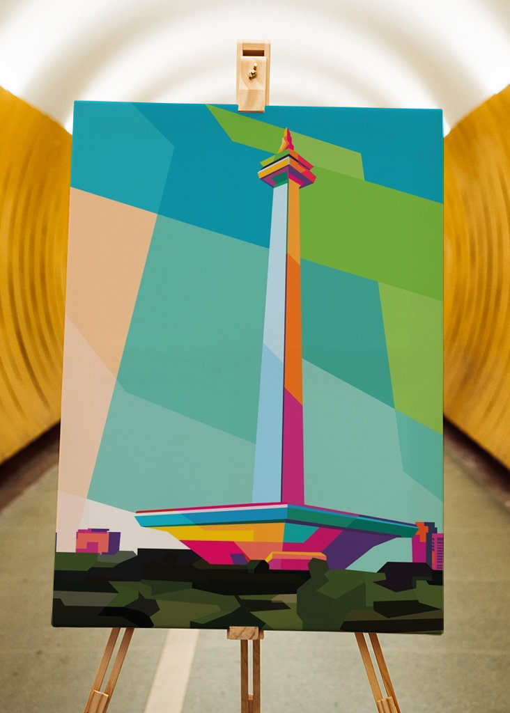 Monas Jakarta In Wpap Art