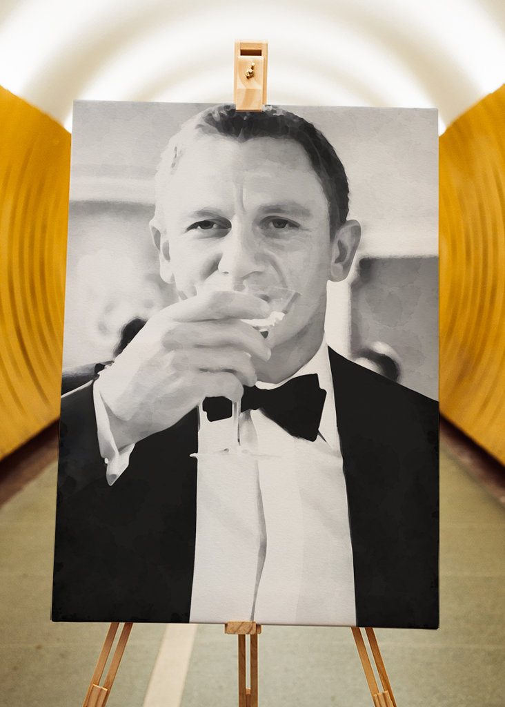 Daniel Craig Drinking Vodka