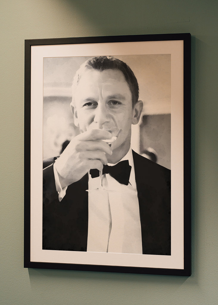 Daniel Craig Drinking Vodka