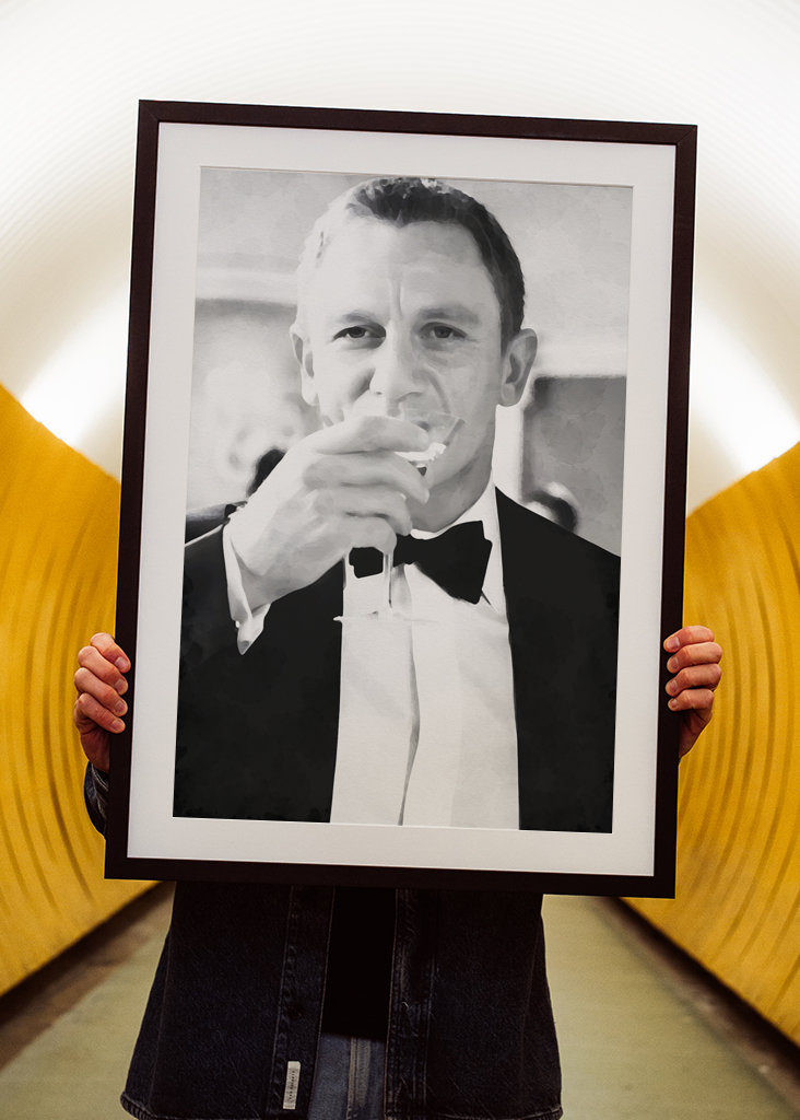 Daniel Craig Drinking Vodka