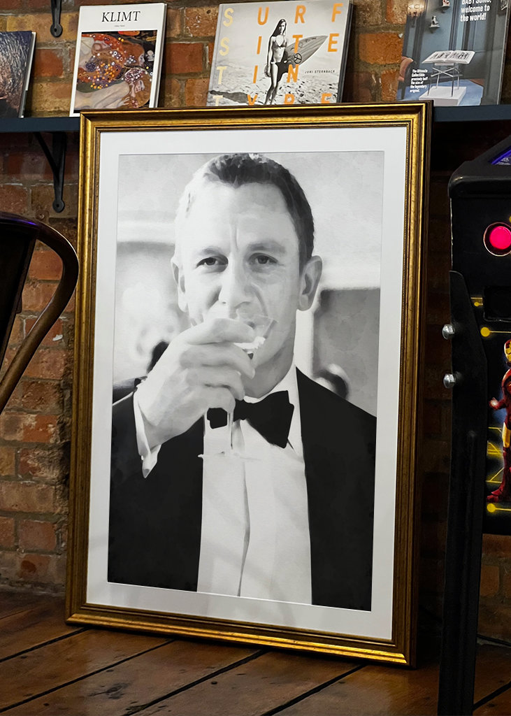 Daniel Craig Drinking Vodka