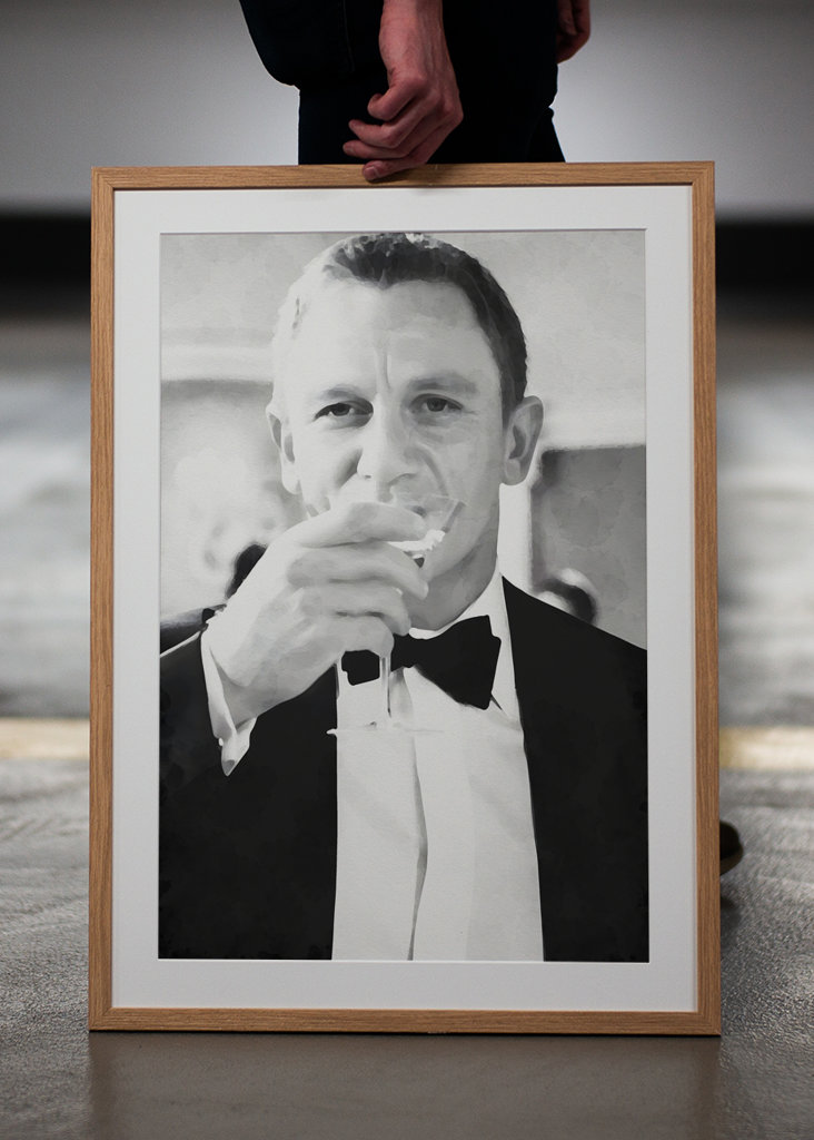 Daniel Craig Drinking Vodka