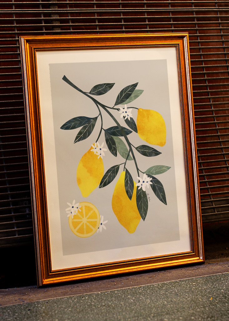 Lemon tree branch
